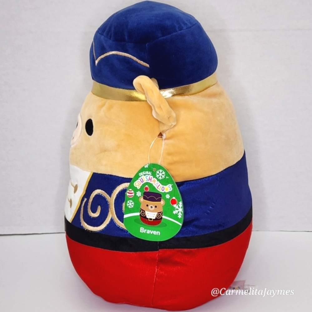 🎄 BRAVEN 🐻 Brown Bear Nutcracker w Gold Accent Christmas 2022 Squishmallow NWT - Picture 2 of 8